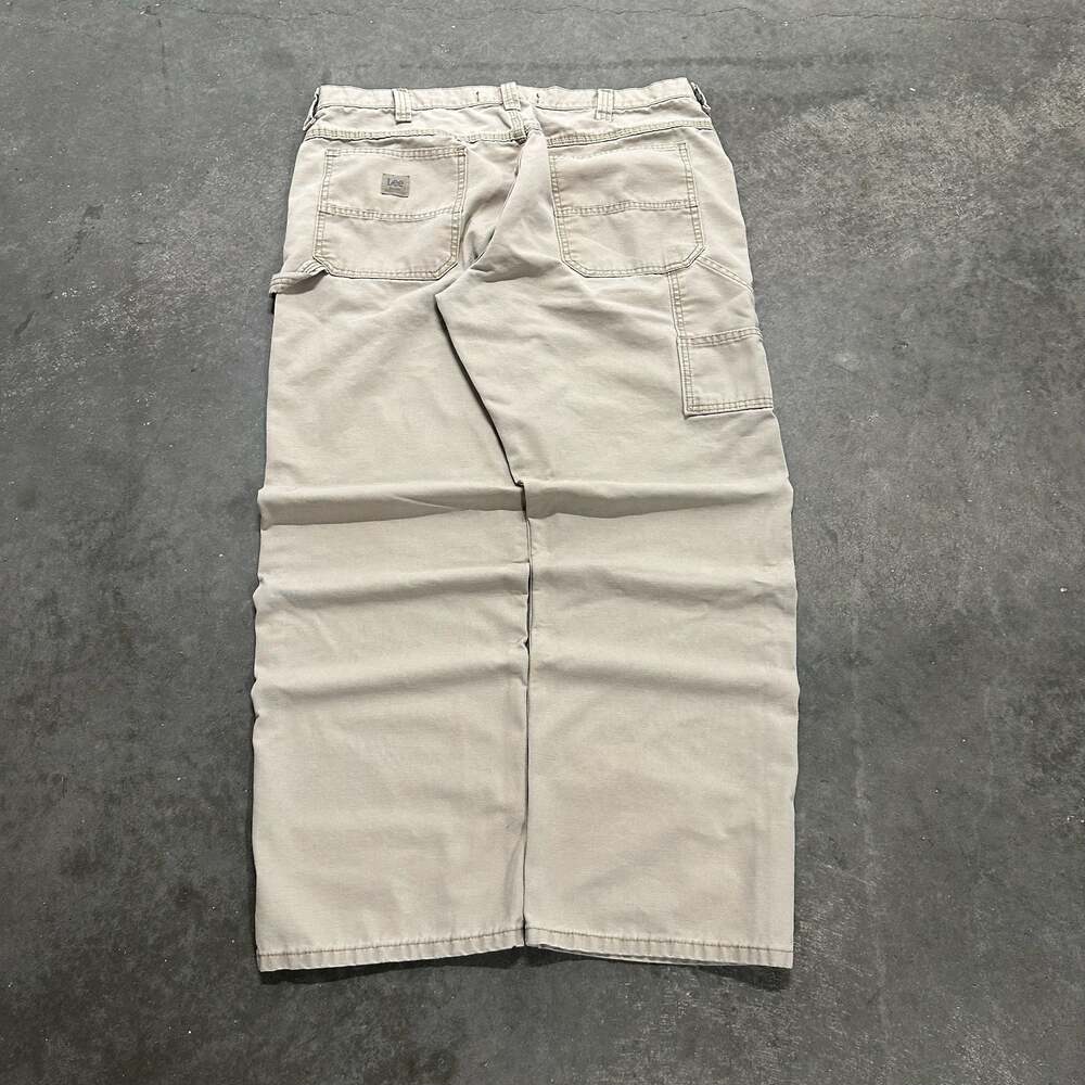 Lee Dungarees Carpenter Workwear Pants Men's Size 40x32 Khaki Tan Utility